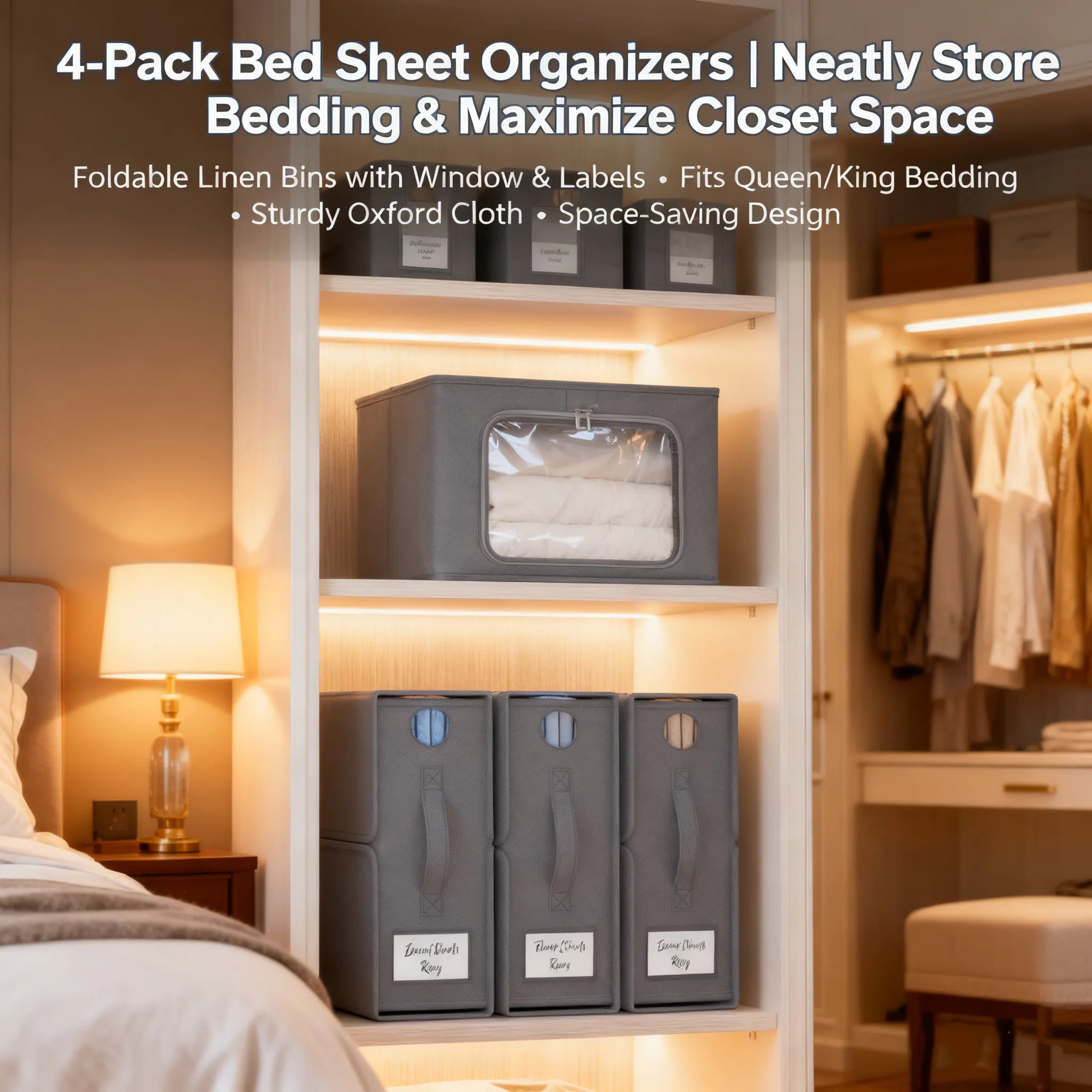 📦 Bed Sheet Organizers & Storage Boxes