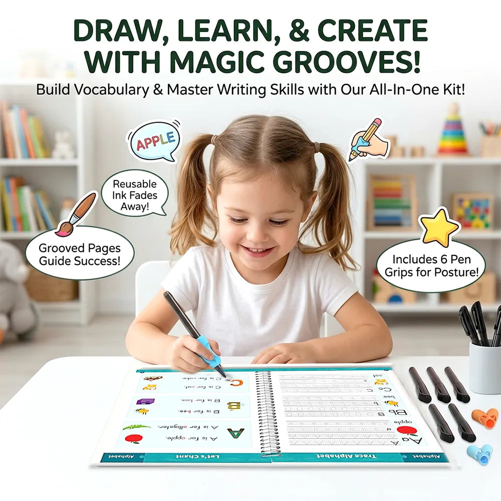 ✏️📚 Writing Workbook Set for Kids Ages 3–8