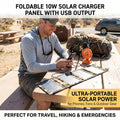 ☀️ Foldable 10W Solar Charger Panel with USB Output