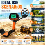 🔎 Waterproof Metal Detector for Adults & Kids – Treasure Hunting Adventure Kit 🏆🌊