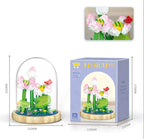 Flower Bouquet Building Kit, Forever Flower Decorated Flower with Dust Cover