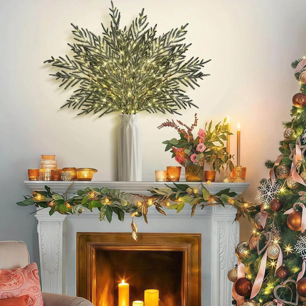 🎄 32" Christmas Lighted Norfolk Pine Branches