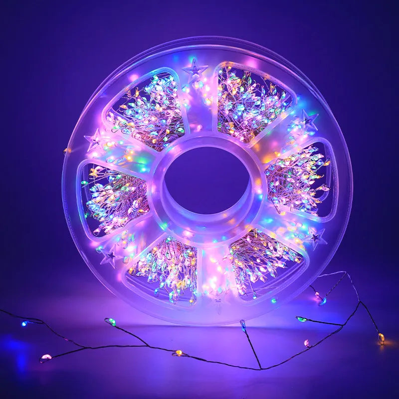 🎄 600 LED Christmas Fairy String Lights & ICY Glass Drop Ornaments