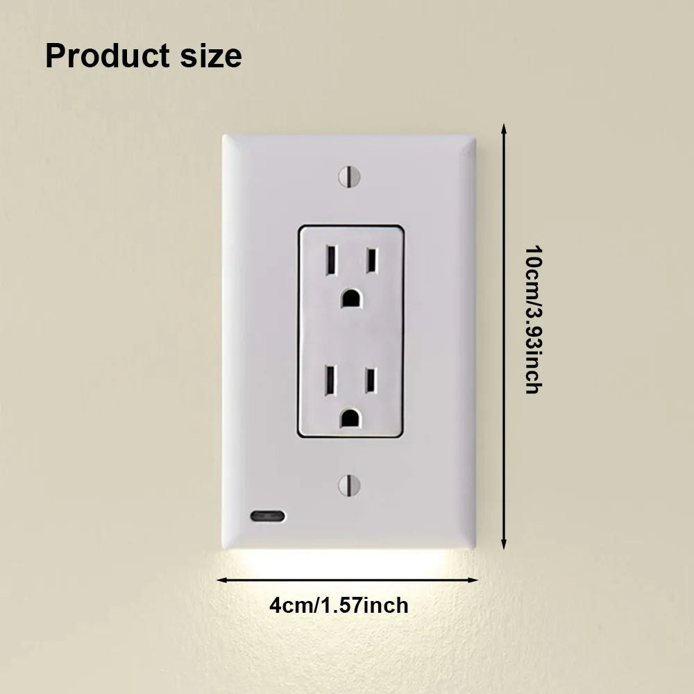 💡 Smart LED Night Light Outlet Cover