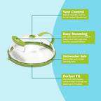 Steam-Control Microwave Splatter Cover with Water Reservoir