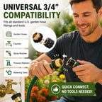 💧 Aluminum Alloy Garden Hose Connector (Quick-Connect 3/4")