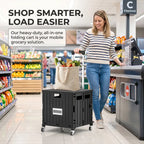 🛒 Foldable Multi-Function Rolling Shopping Cart