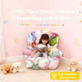 🧸 PVC Clear Stuffed Animal Storage Bag with Zipper