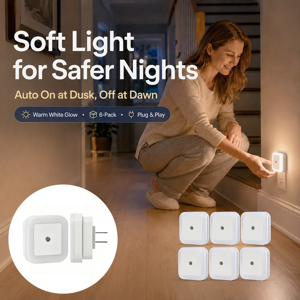 🌙 LED Night Light 6-pcs with Dusk-to-Dawn Sensor