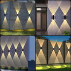 Solar Up & Down Wall Lights – 3 Color Modes, 2-Pack