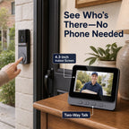 M16S Wireless Video Doorbell Monitor with 4.3-Inch Indoor Screen