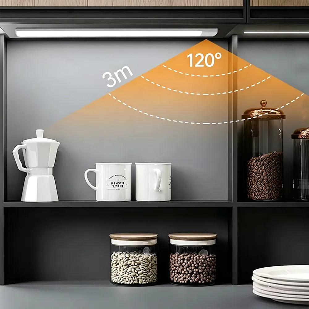 💡40 LED Motion Sensor Under Cabinet Light – USB Rechargeable Wireless Closet & Cabinet Lighting