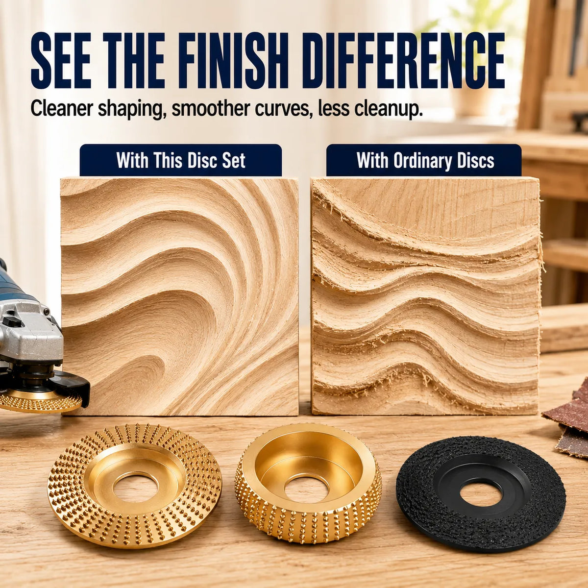 ⚡ 5-Piece Wood Carving Disc Set