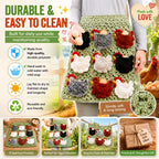 🐔 Crocheted Egg-Collecting Apron with Chicken Coop Pocket – Handmade Farm-Fresh Egg Helper