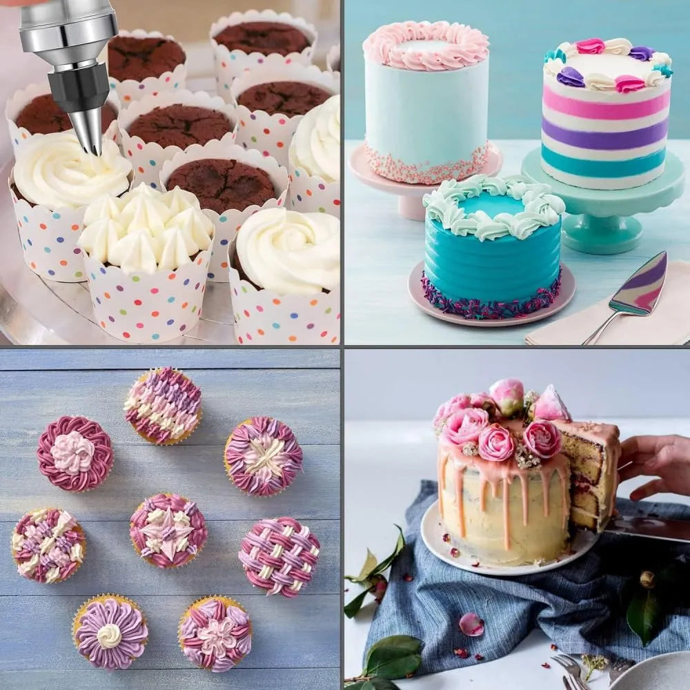 Stainless Steel Cookie Pres with 13 Discs & 8 Nozzles