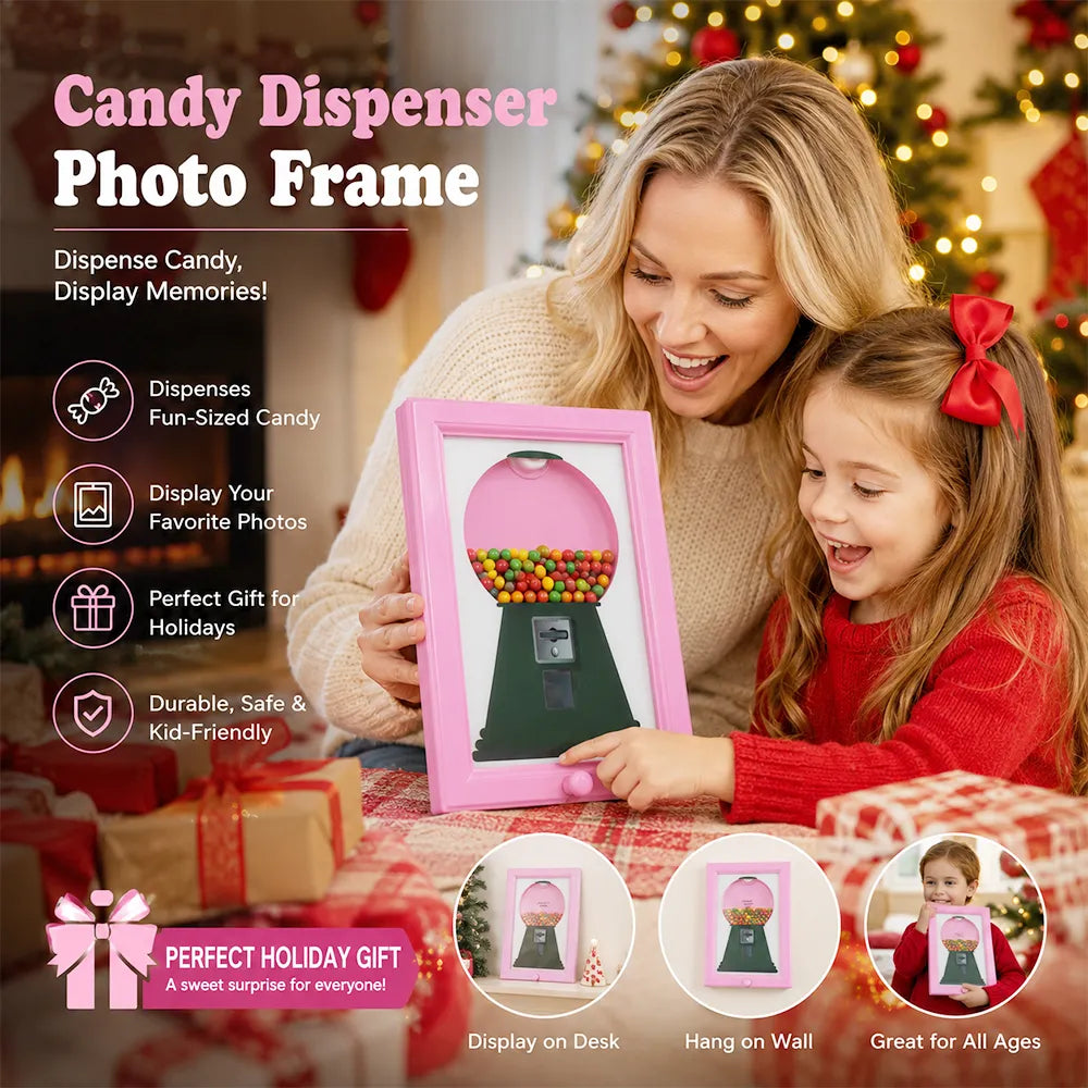 🍬 Wall-Mounted Candy Dispenser Frame – Fun Framed Snack Organizer