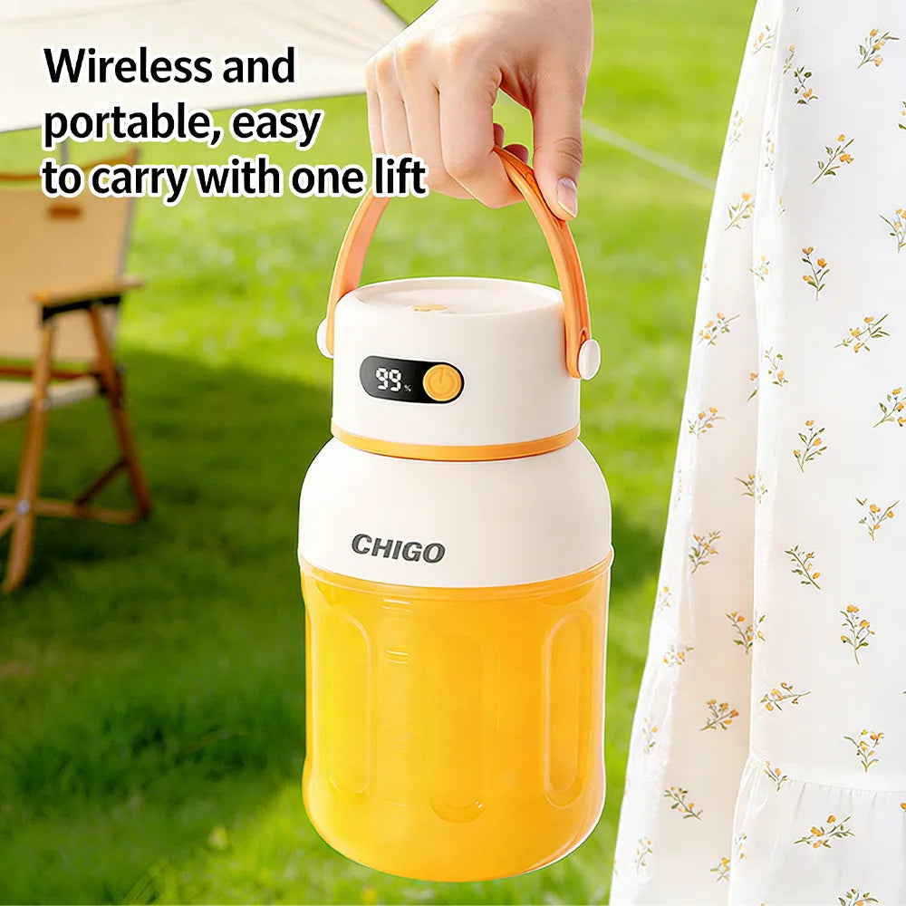 Portable Electric Juicer Cup with zero cord hassle 🥤: Drink fresh nutrient-rich smoothies without struggling with heavy blenders 🍓