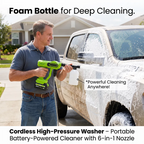 🚿Cordless High-Pressure Washer – Portable Battery-Powered Cleaner with 6-in-1 Nozzle