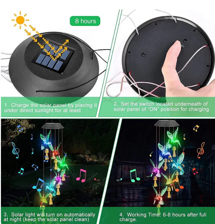 🌿Hummingbird Solar Light 🐦 Eco-Friendly Garden Glow🔥 50% OFF