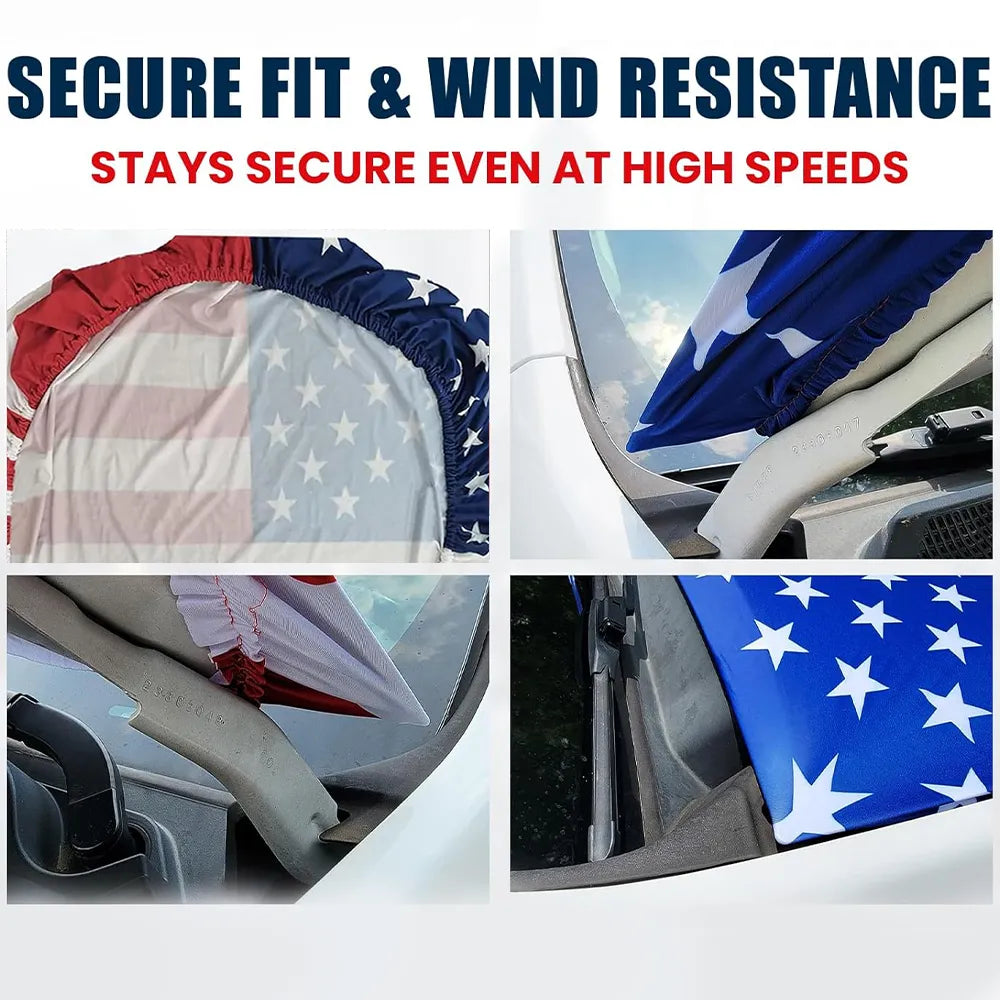 🇺🇸 American Flag Car Hood Cover