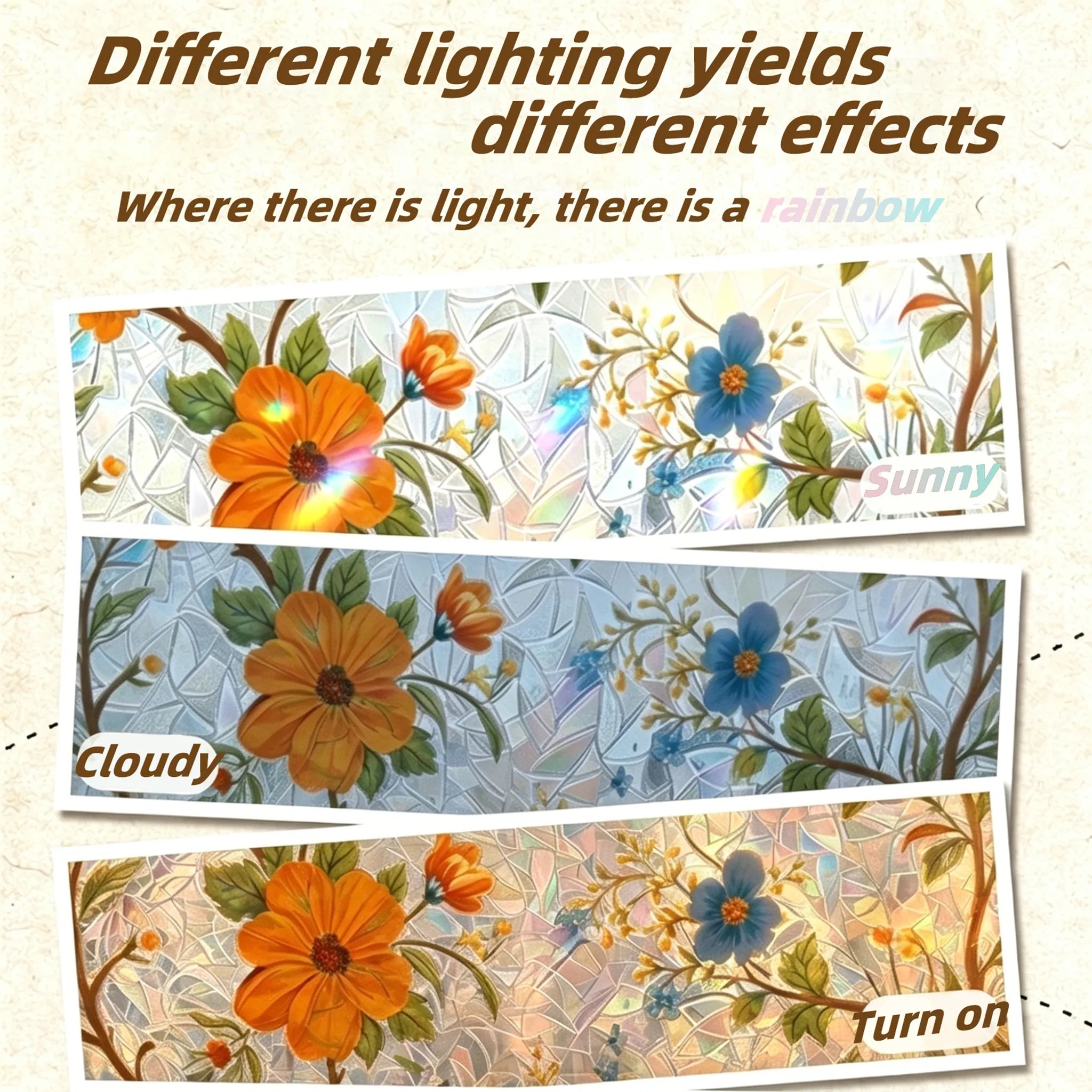 🌸 Botanical Window Decals + Magnetic Storage Shelf Set