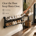 Fold-Flat Wall-Mounted Shoe Rack