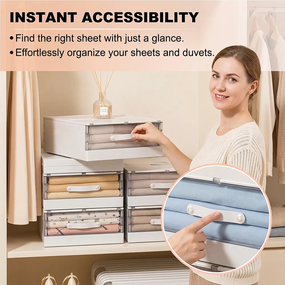 🛏️ Bed Sheet Storage Boxes & Organizers