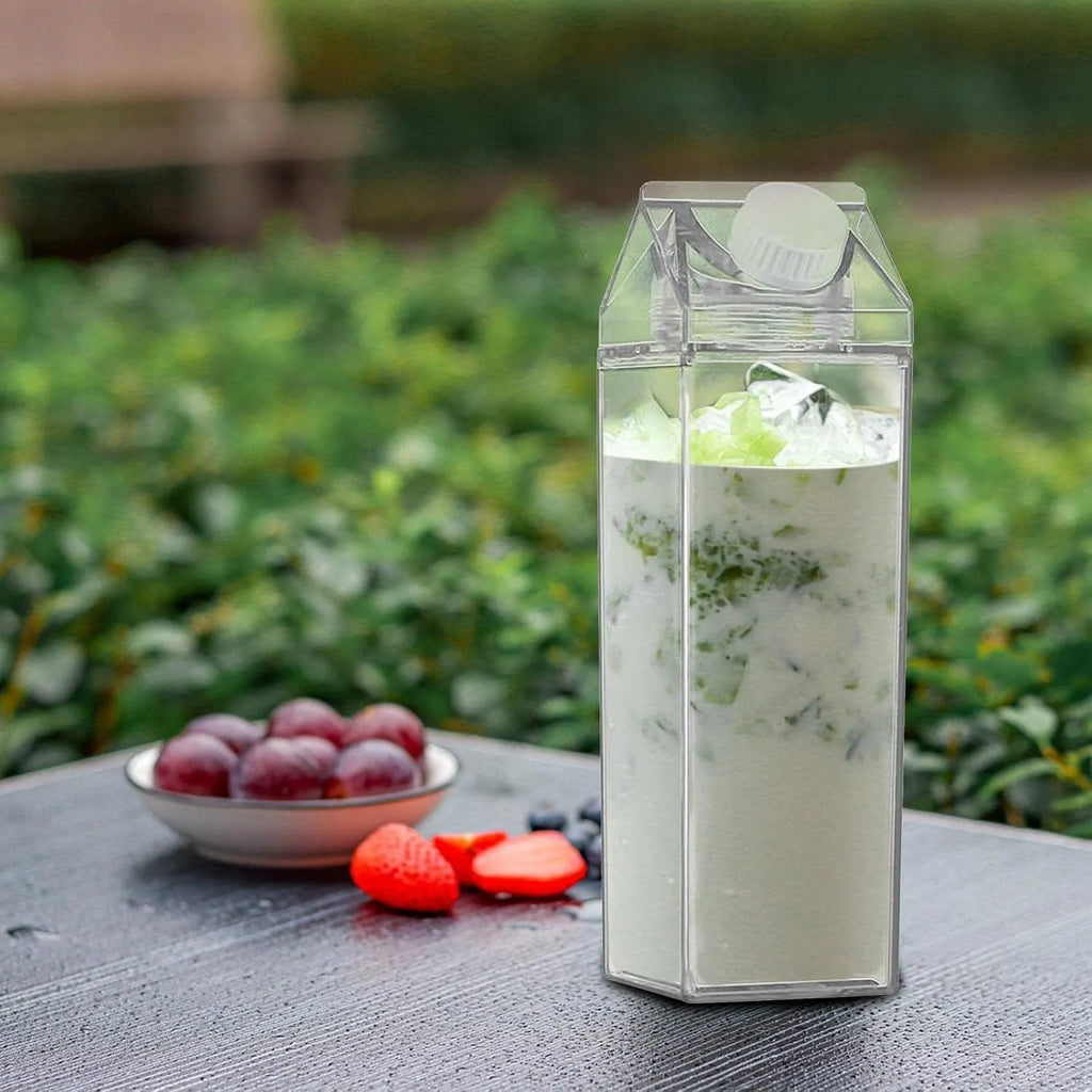 Clear Milk Carton Reusable Juice🥛