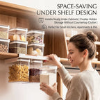 🧂 Under Cabinet Spice Rack with 3 Airtight Hanging Jars