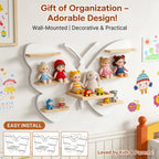 🦋 Butterfly-Shaped Storage Rack for Dolls & Players