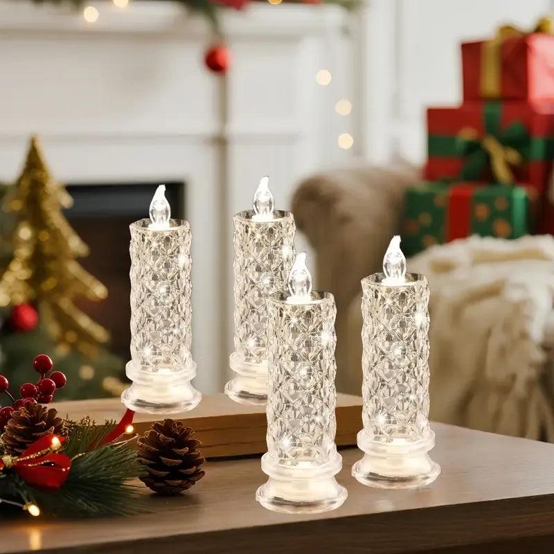 🕯️ Rose Shadow LED Flameless Candles – Elegant & Safe Ambiance, Anytime, Anywhere!