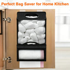 🛍️2-in-1 Hanging Storage Organizer — Large Capacity Plastic Bag & Trash Bag Dispenser