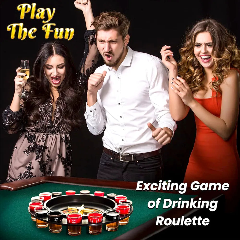 🎰 Shot Glass Roulette Drinking Game Set – Casino Style Party Game