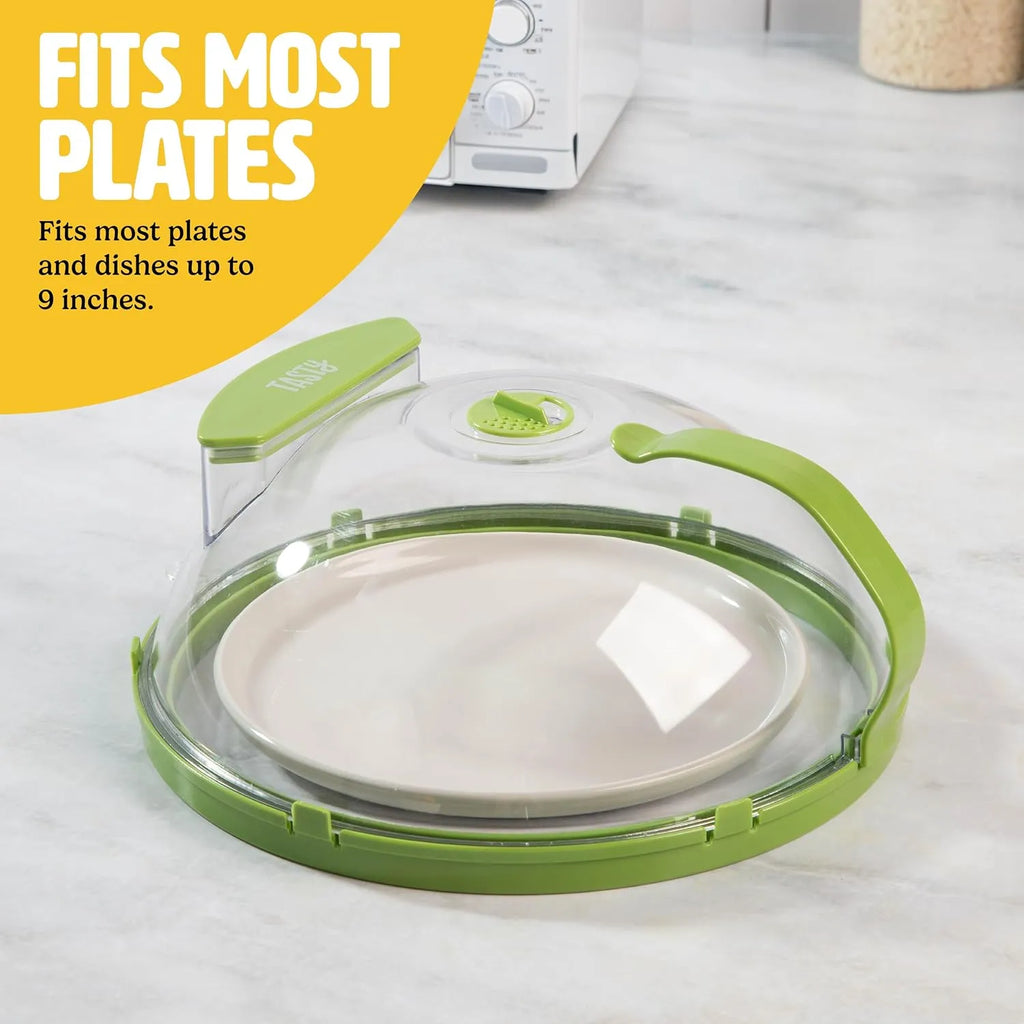 Steam-Control Microwave Splatter Cover with Water Reservoir