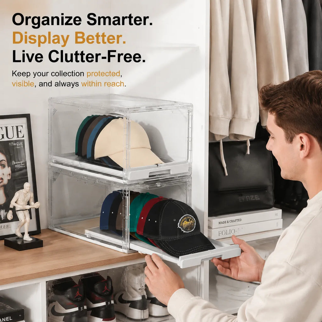 🧢 Premium Stackable Hat Storage Organizer