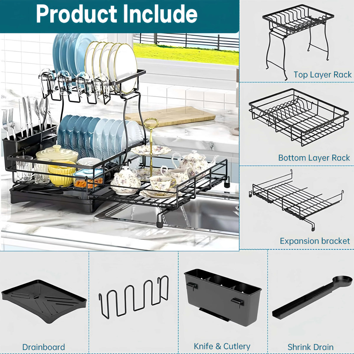 Dish Drying Rack Ends Counter Clutter Fast ✨