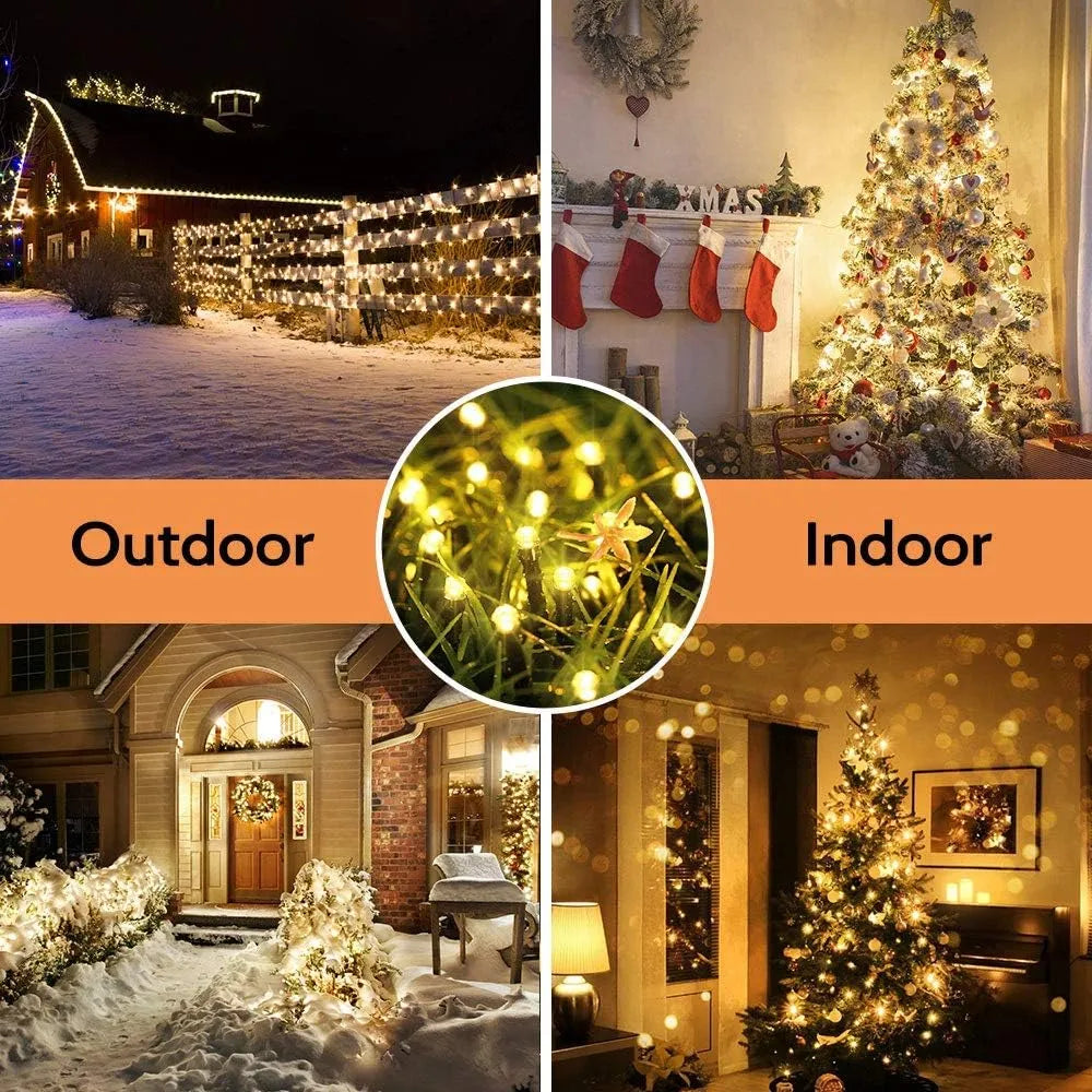 Solar Christmas Lights, 105 ft 300 LED
