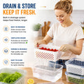 🥗 Refrigerator Draining Storage Basket – Fresh Food Organizer Box