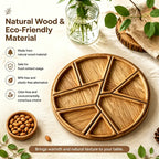 Wooden Serving Tray – 8-Compartment Puzzle Design