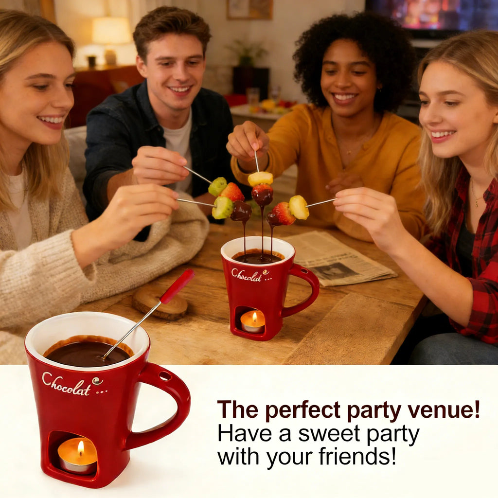 🍫 Chocolate Fondue Mug with Fork