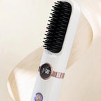 ✨ Wireless LCD Rechargeable Hair Straightener Brush