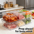 7-1Pack Stackable Refrigerator & Pantry Organizer Bins