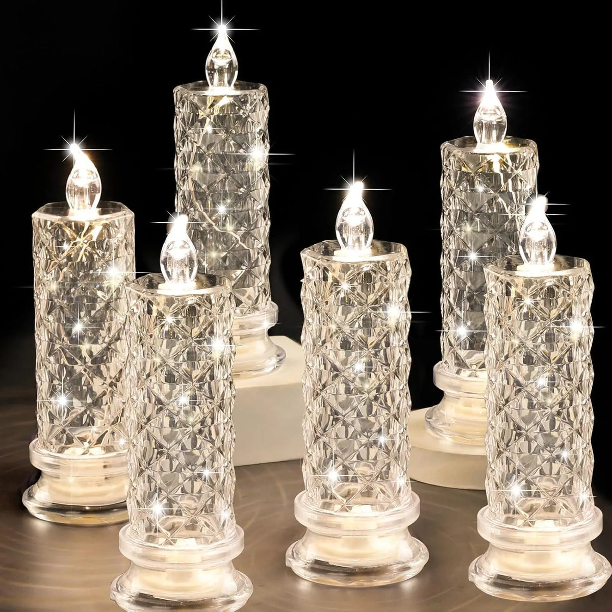 🕯️ Rose Shadow LED Flameless Candles – Elegant & Safe Ambiance, Anytime, Anywhere!