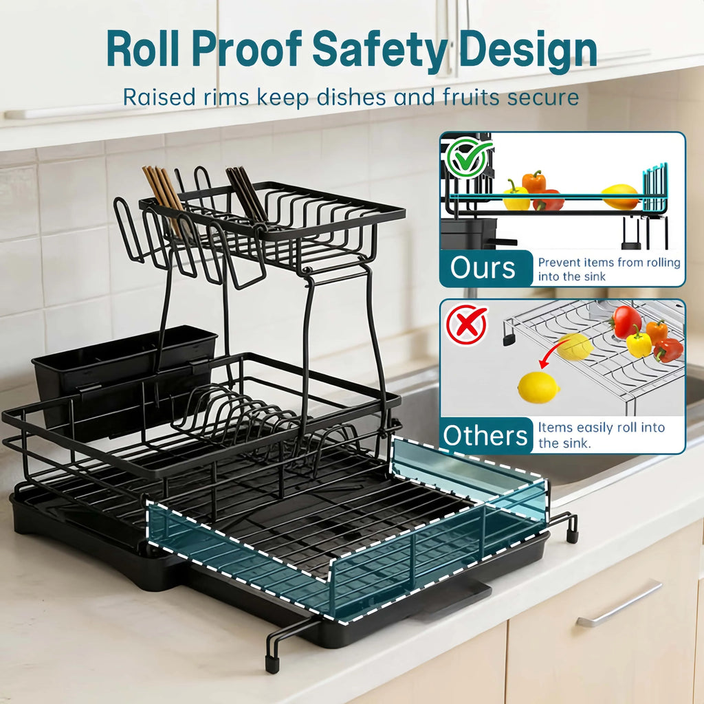 Dish Drying Rack Ends Counter Clutter Fast ✨