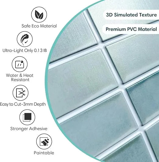 3D Peel and Stick Wall Panels – Modern Matte Finish for Home Décor, Kitchen, Bathroom, and Living Room 🏠🎨✨