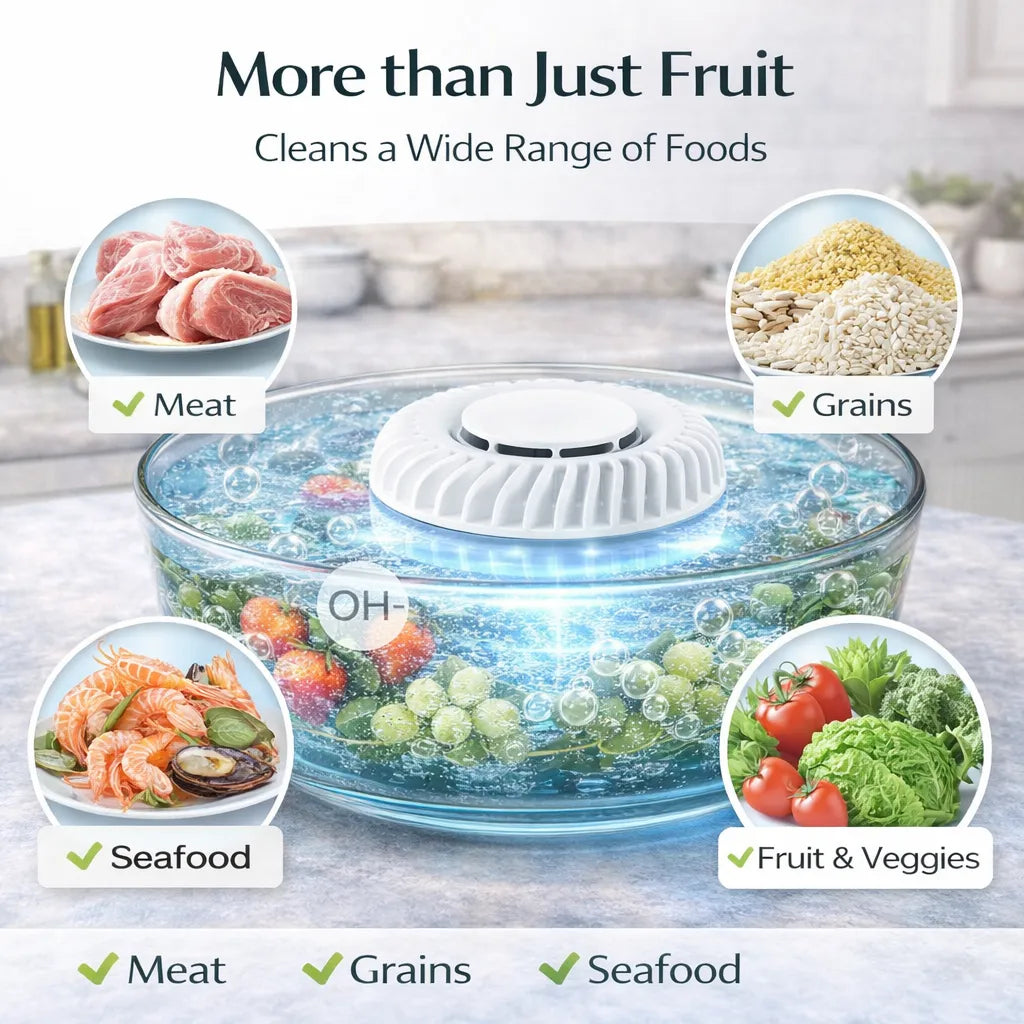 🥬 Fruit & Vegetable Washer – Chemical-Free, Removes Pesticides & Bacteria Instantly