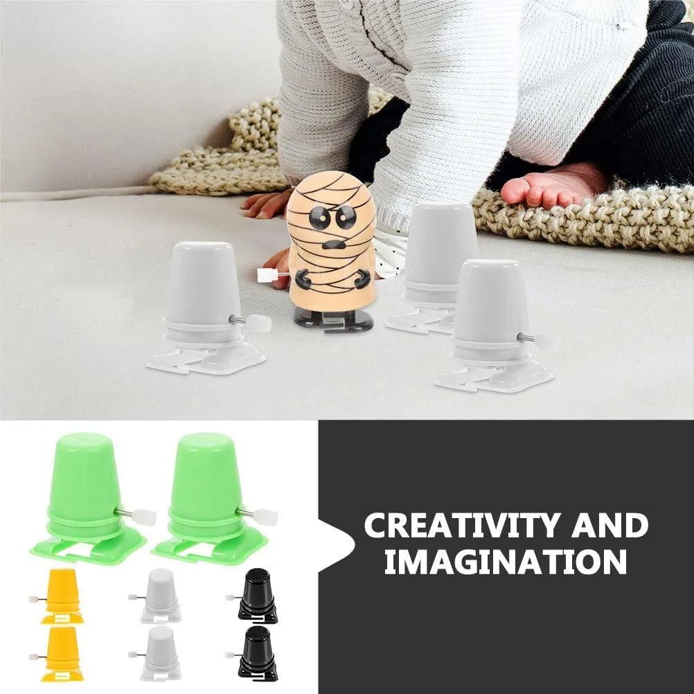 Clockwork Walking Movement Toy Rewinding Part Walking Feet Crafts Base