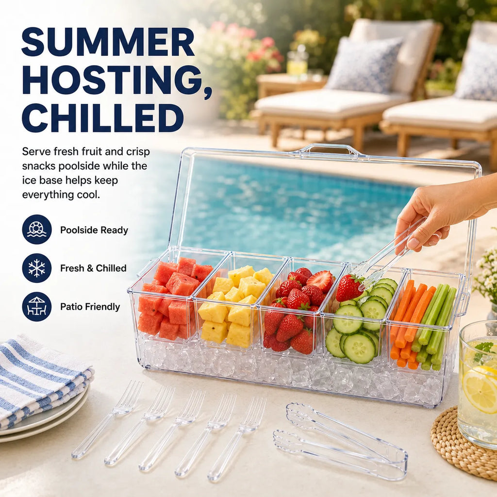 🧊 5-Compartment Chilled Tray