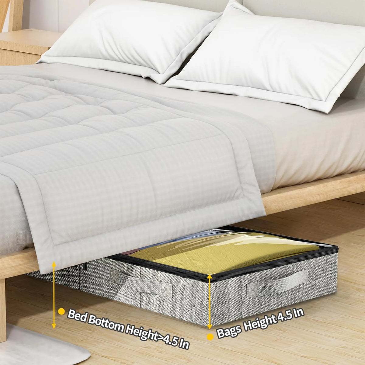 🛏️ Low Profile Under Bed Storage Containers