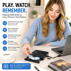 💿 External CD/DVD Drive – USB 3.0 & Type-C Portable Disc Reader/Burner